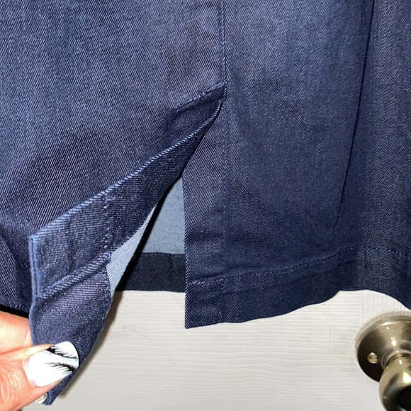 Anthropologie Holding Horses Blue Denim Clara Tie Knot Jean Dress - Picture 9 of 14